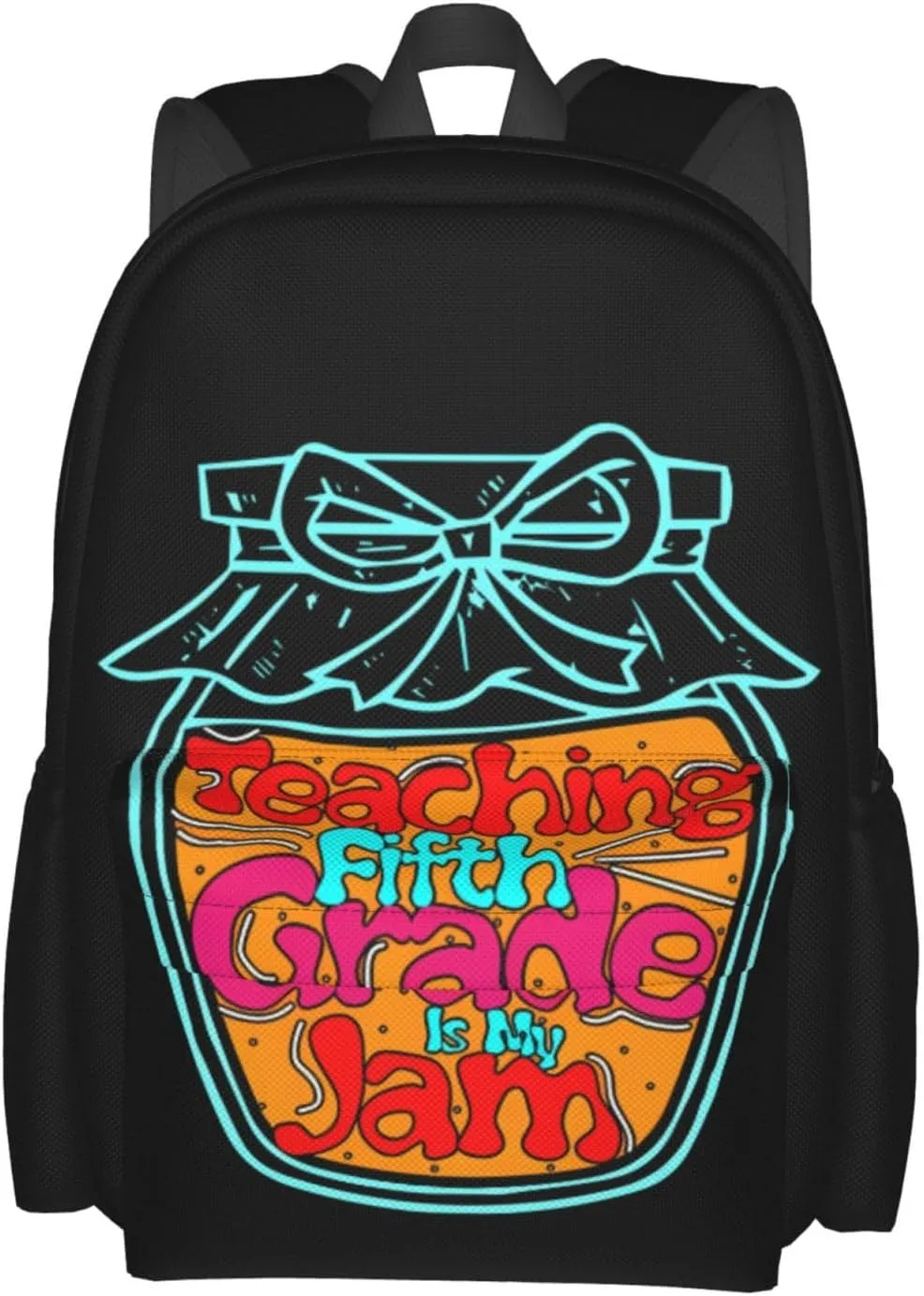 Teaching Fifth Grade ls My Jam Backpack Casual Laptop Backpack Large Capacity Double Shoulder Bag Travel Daypack For Women Men
