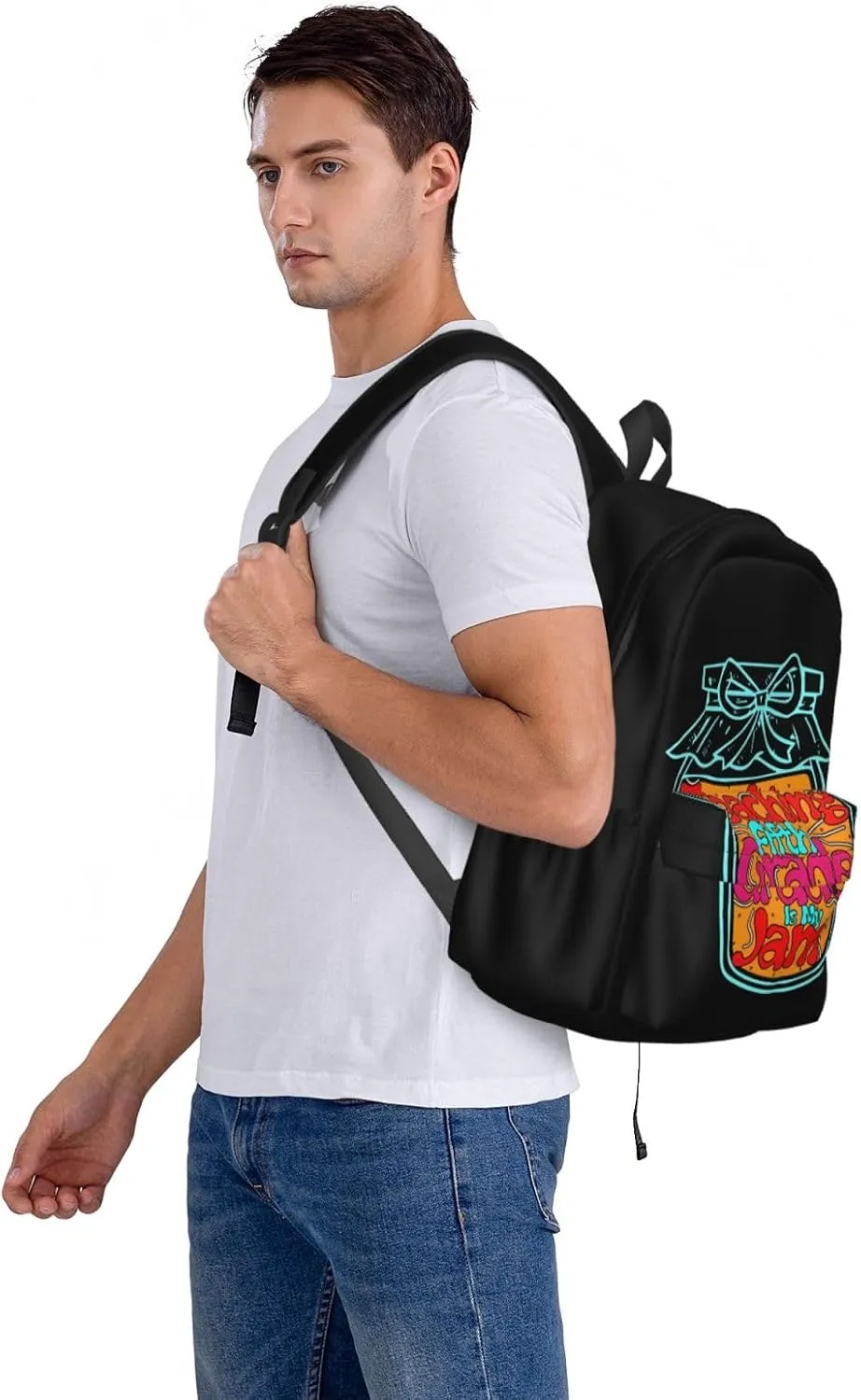 Teaching Fifth Grade ls My Jam Backpack Casual Laptop Backpack Large Capacity Double Shoulder Bag Travel Daypack For Women Men