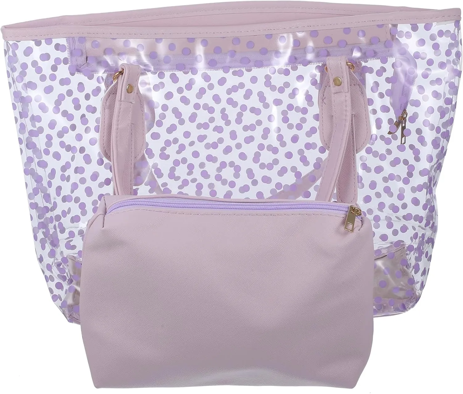 TENDYCOCO Jelly Beach Bag Tote for Women with Zipper Summer Beach Bags Clear Tote