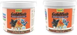 Tetra Goldfish Flakes, Nutritionally Balanced Diet, Vitamin C Enriched, 4.52 lbs & 2.2 lbs