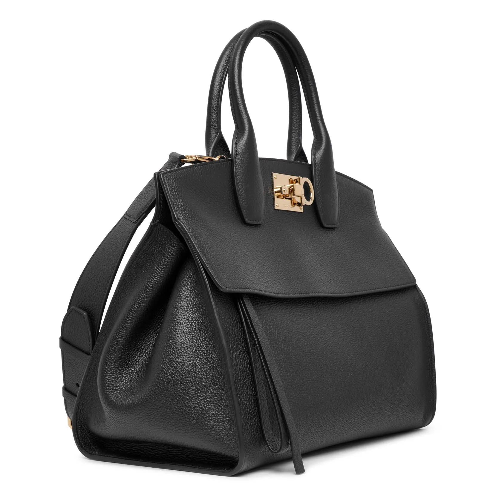 The Studio Soft black leather bag