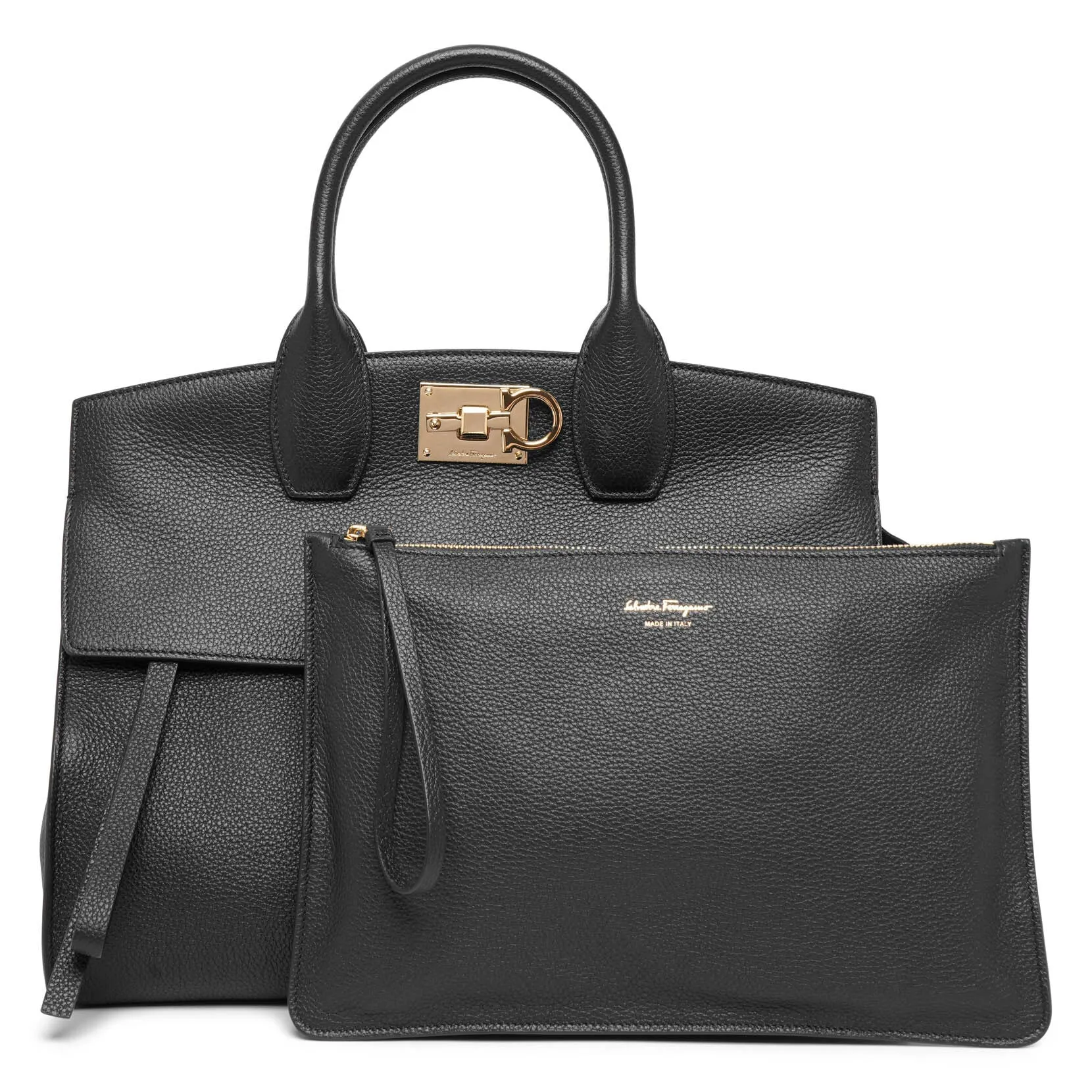 The Studio Soft black leather bag