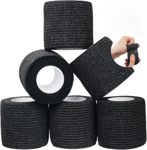 Thumb Tape for Weightlifting - Stretchy Tape 2 Inch Wide - 6 Rolls (15ft Each) for Powerlifting, Cross Training, Gym - Hand, Finger & Thumb Protection (Individually Wrapped)