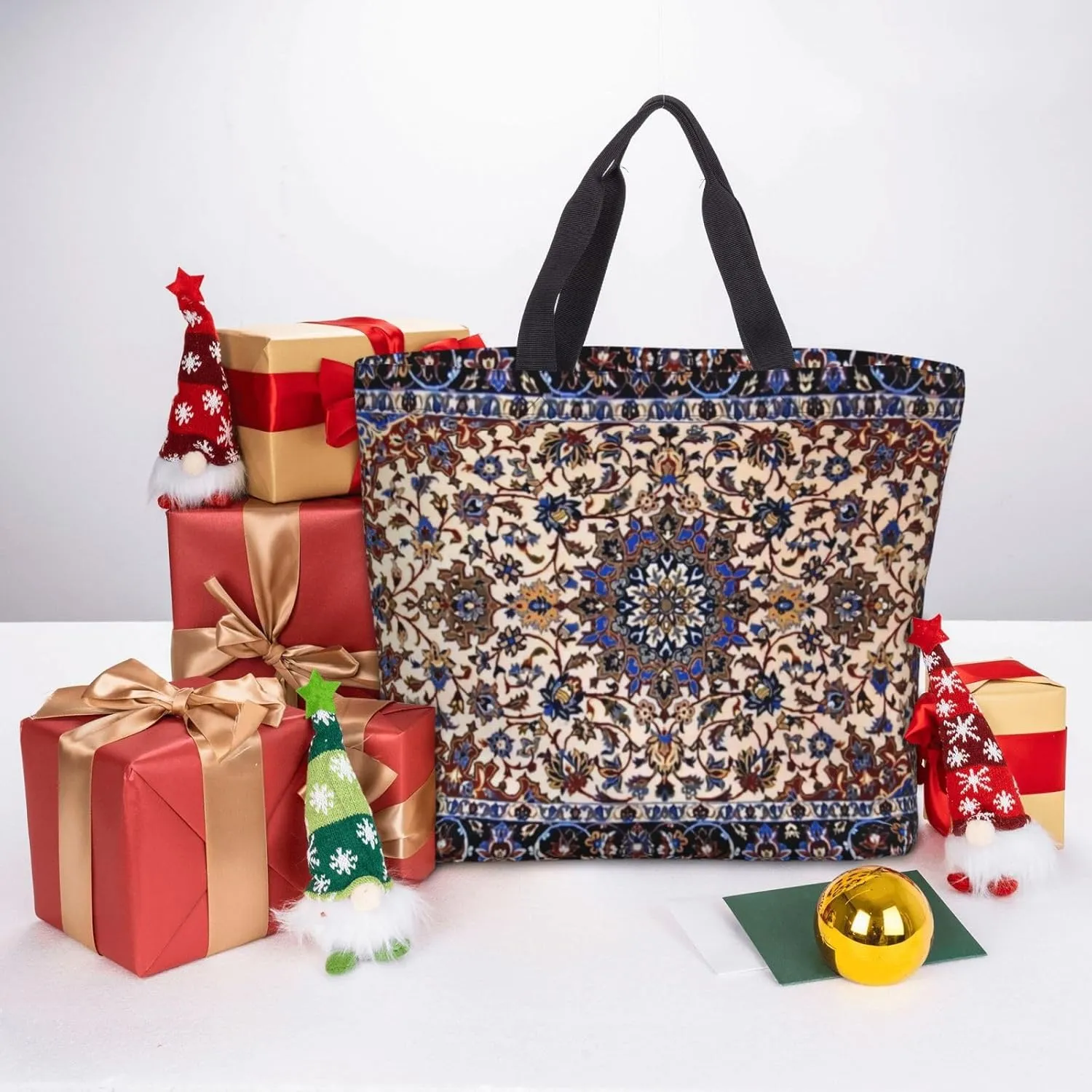 Tote Bag For Women Persian Turkish Oriental Shoulder Bags Large Grocery Handbag Crossbody Bag For Work Travel Shopping