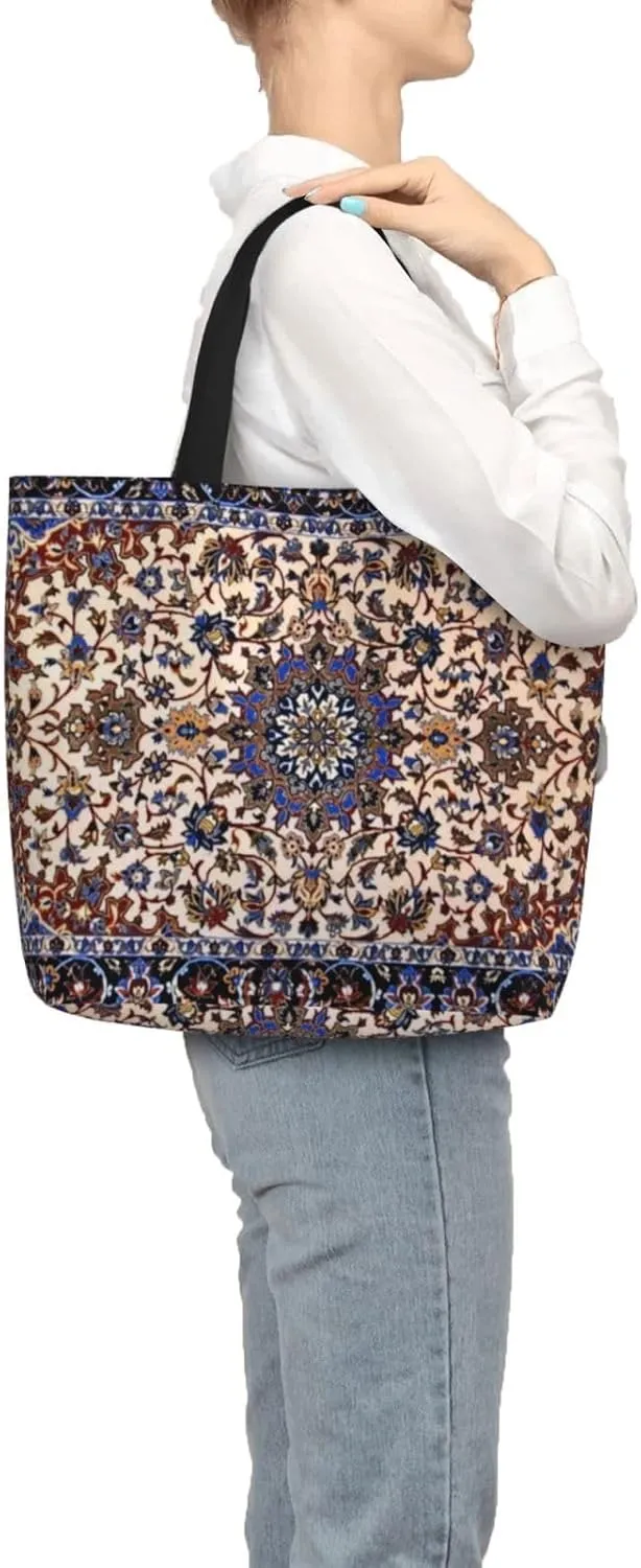 Tote Bag For Women Persian Turkish Oriental Shoulder Bags Large Grocery Handbag Crossbody Bag For Work Travel Shopping