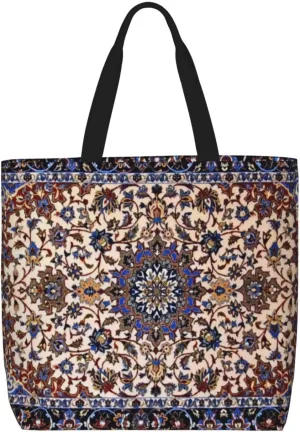 Tote Bag For Women Persian Turkish Oriental Shoulder Bags Large Grocery Handbag Crossbody Bag For Work Travel Shopping
