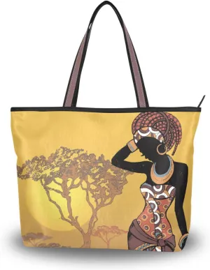 Tote Bag For Women Shoulder Bag for School Handbags for Beach Work Travel Large Tote Bag with Zipper