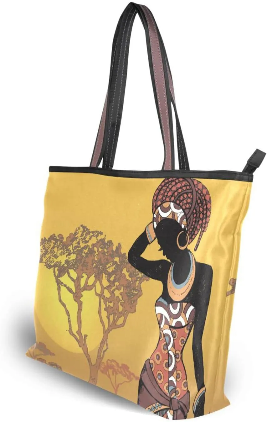 Tote Bag For Women Shoulder Bag for School Handbags for Beach Work Travel Large Tote Bag with Zipper
