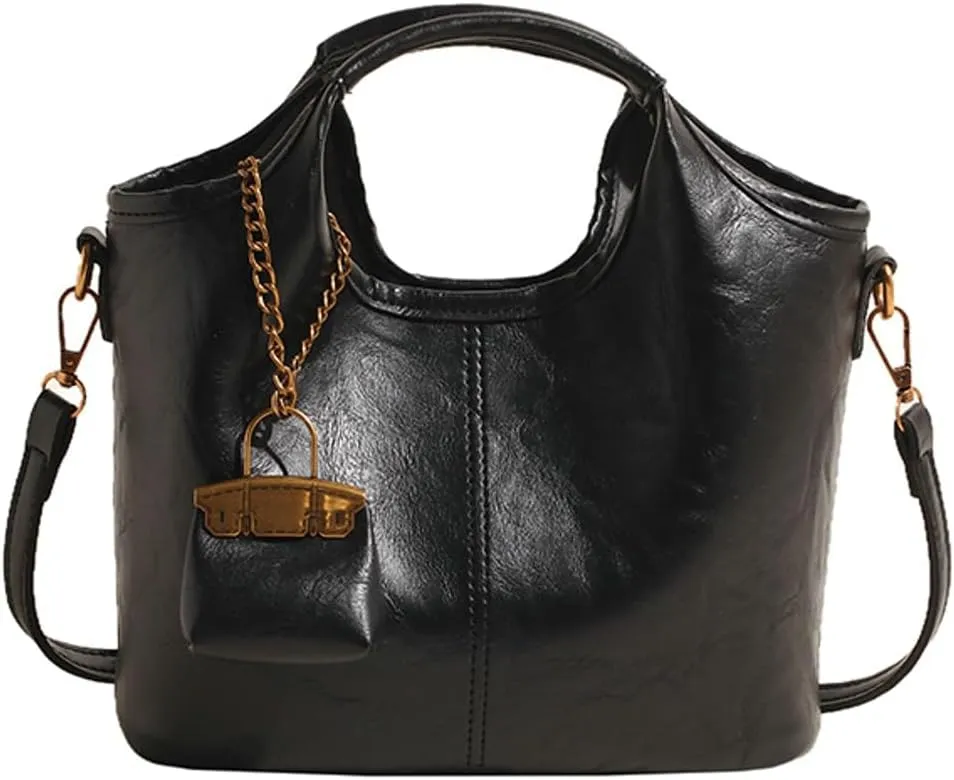 Tote Bag for Women Vegan Leather Crossbody Bag Shoulder Bags Satchel and Purse Bag Soft Handbag Dating Work Shopping