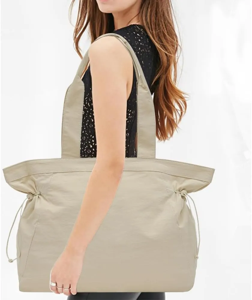 Tote Bags for Women 18L Side Cinch Hobo Bags Foldable Shopper Bag Shoulder Bag for Gym, Work, Travel