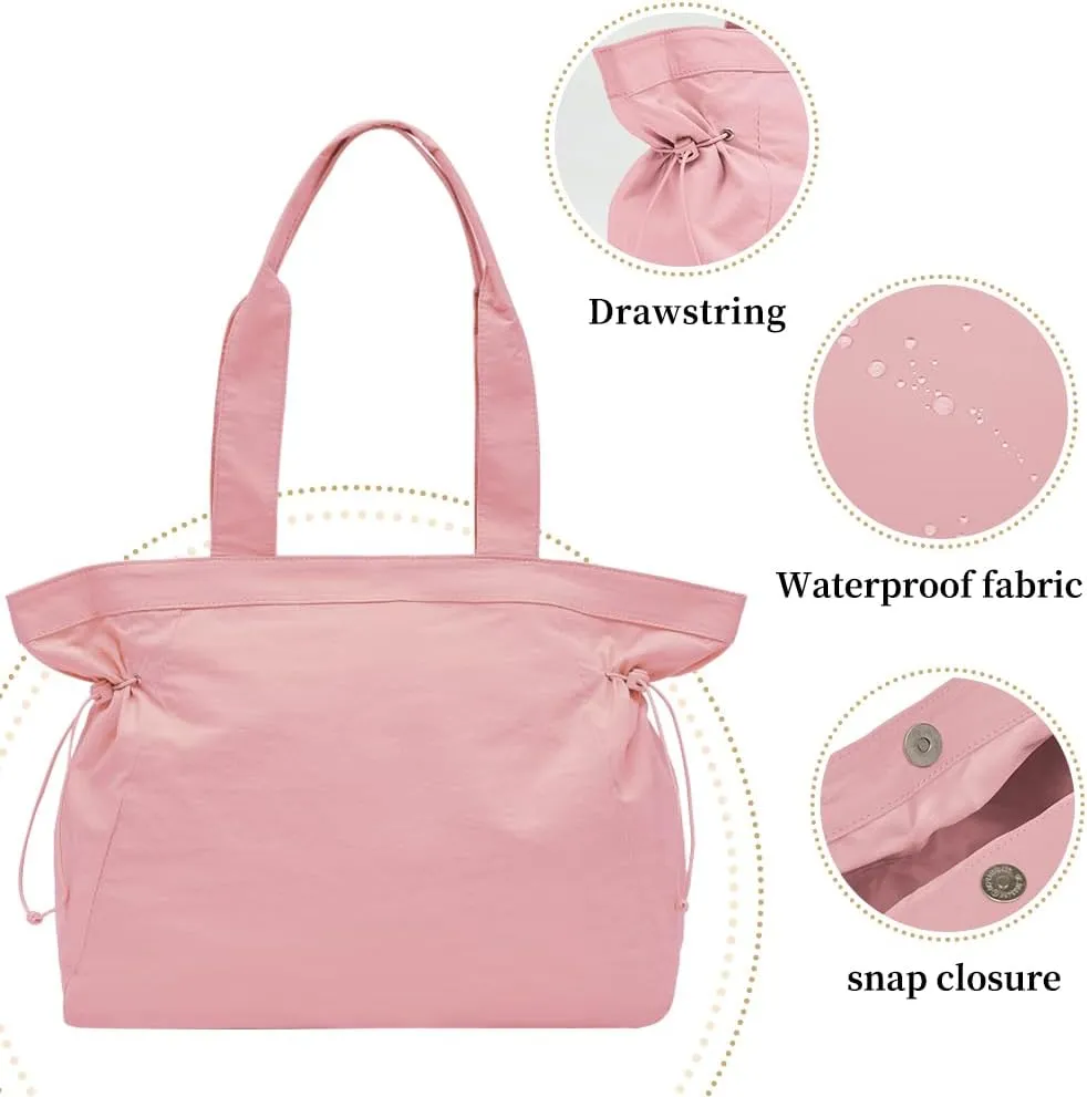 Tote Bags for Women 18L Side Cinch Hobo Bags Foldable Shopper Bag Shoulder Bag for Gym, Work, Travel
