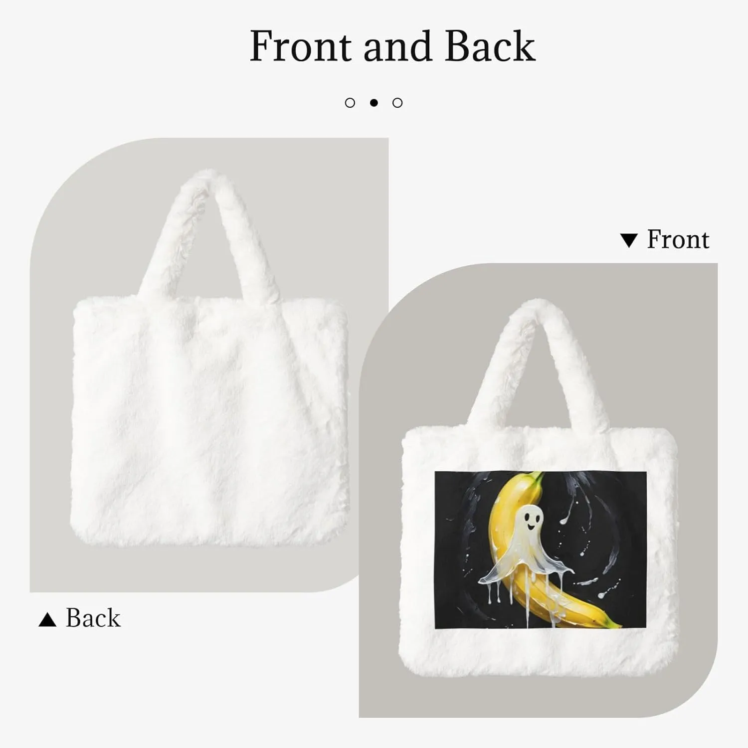 Tote Fluffy Bag Faux Fur Purses for Women Plush Handbag Cute Purse for Autumn Winter