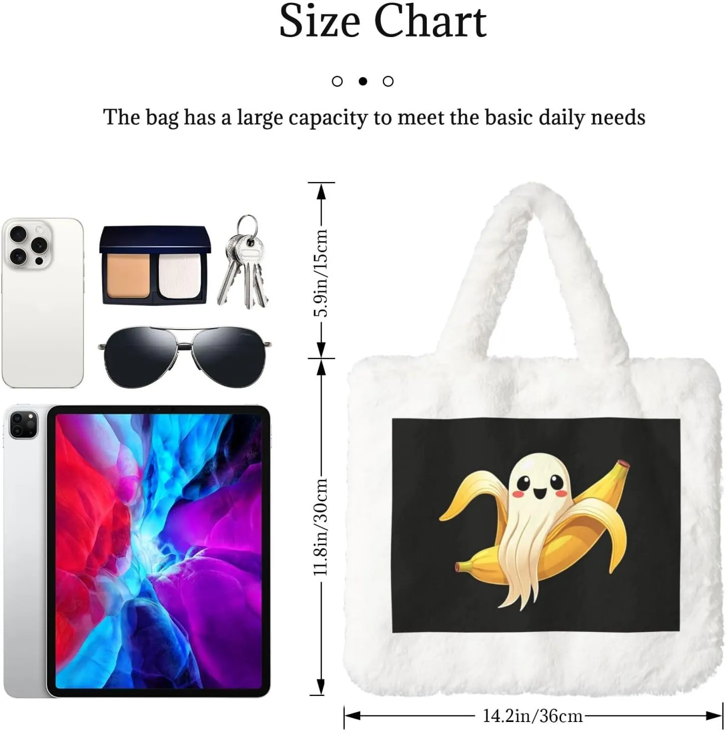 Tote Fluffy Bag Faux Fur Purses for Women Plush Handbag Cute Purse for Autumn Winter