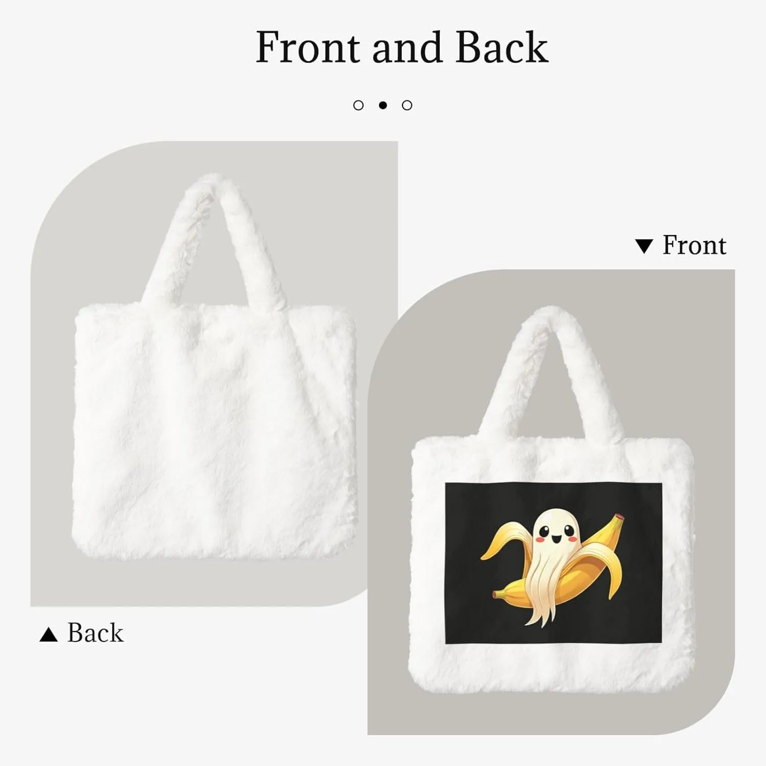 Tote Fluffy Bag Faux Fur Purses for Women Plush Handbag Cute Purse for Autumn Winter