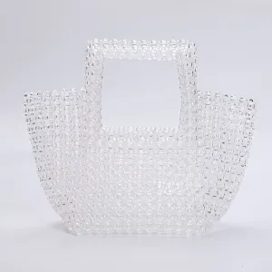 Transparent Beaded Tote
