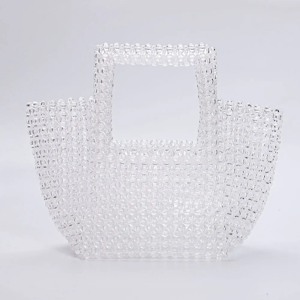 Transparent Beaded Tote
