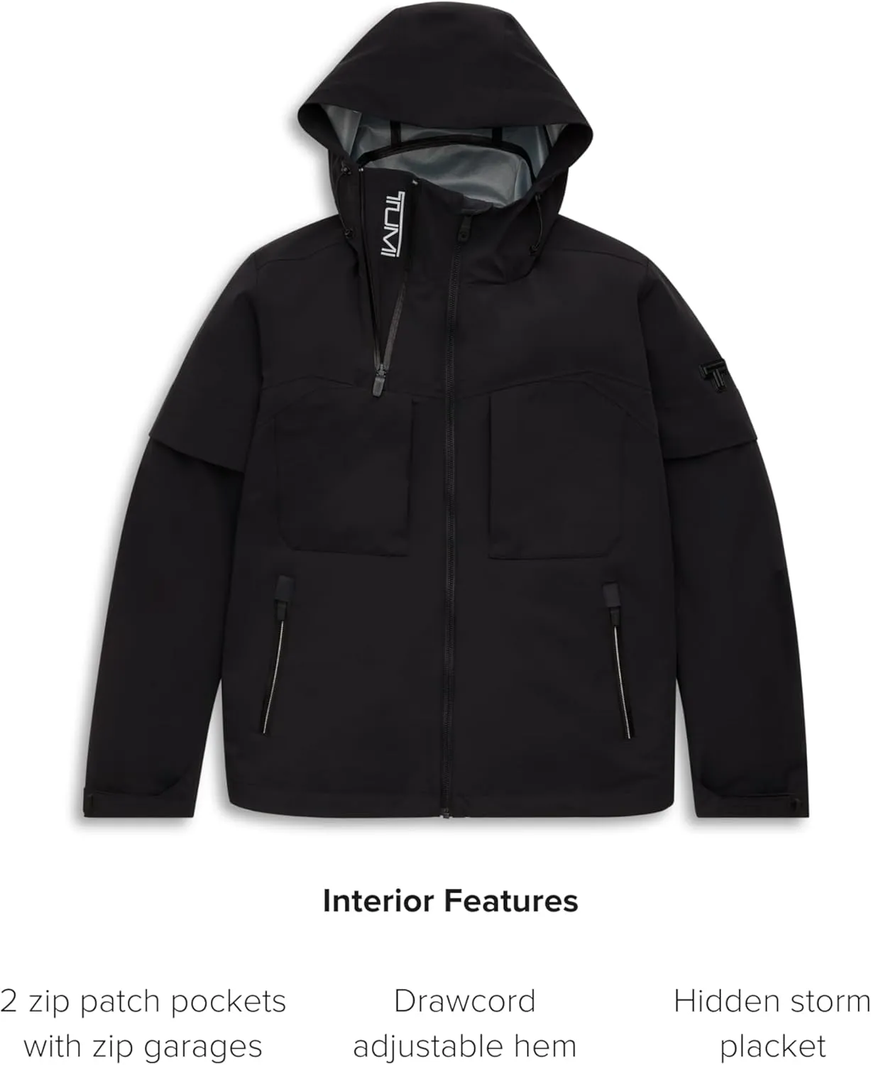 TUMI Men's All-Weather Technical Midweight Mackintosh Gusset Jacket - Breathable Outdoor Men's Jacket