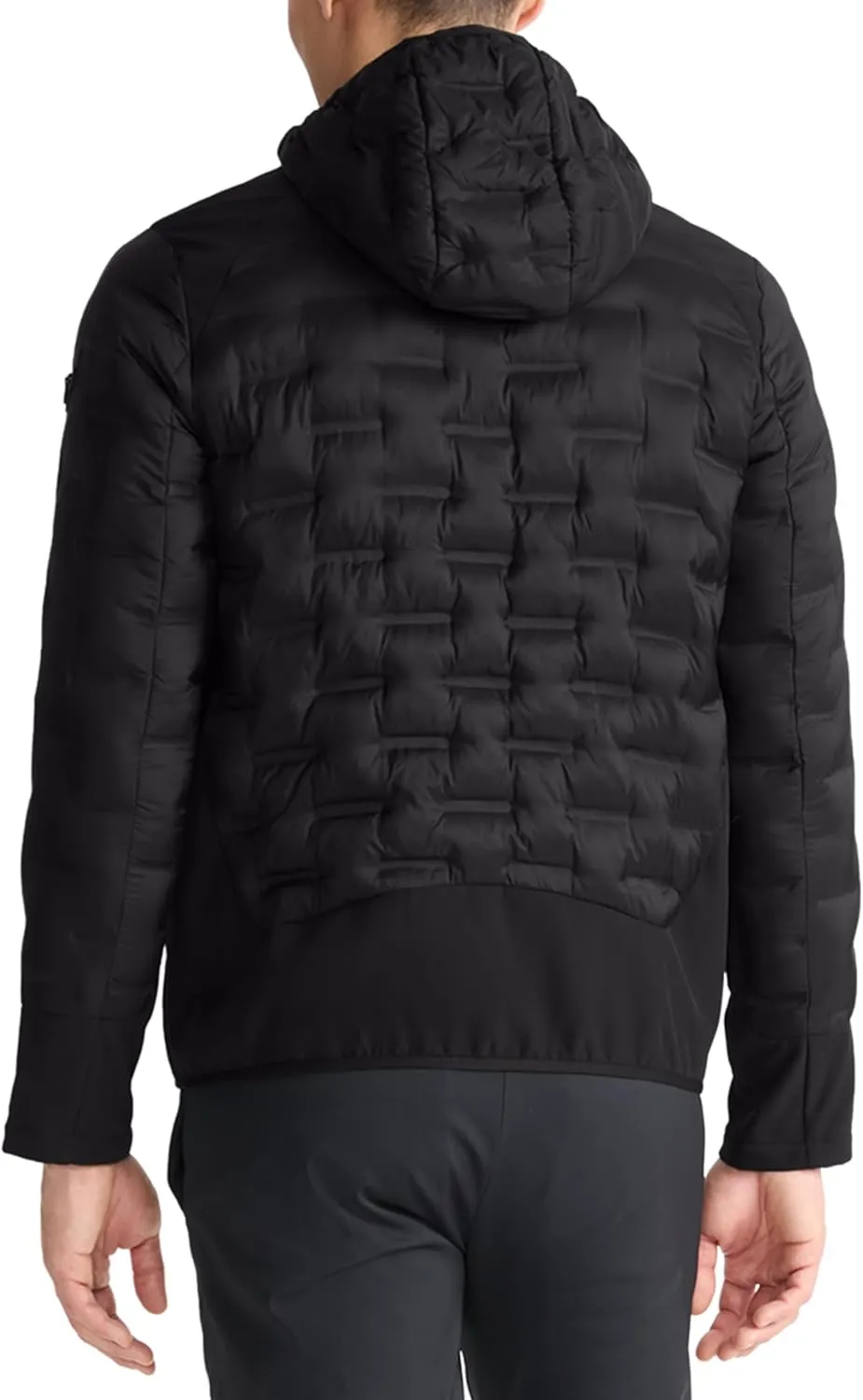 TUMI Men's Heat Seal Quilted Midweight Puffer with PrimaLoft Fill - Premium Men's Coat with Hood - Nylon Winter Coat