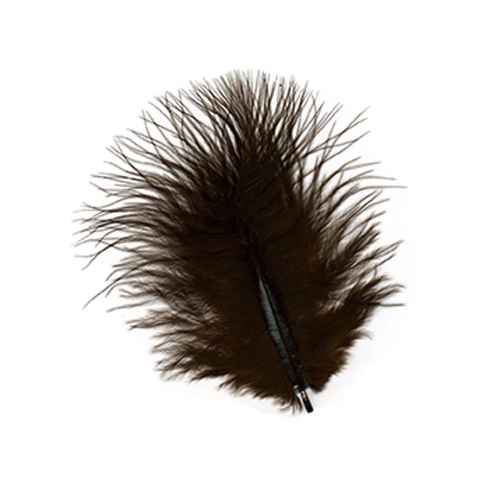 TURKEY MARABOU FEATHERS 1-4" - BROWN