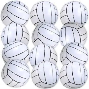 TURNMEON 12 Pack Inflatable Volleyball Beach Balls 16 Inch Beach Ball for Summer Pool Party, Pool Sports Ball Swimming Pool Game for Kid & Adult Pool Toys for Pool Beach Outdoor Indoor School