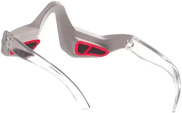 Under-Eye Red Light Therapy Glasses,Red Light Therapy Glasses Microcurrent Eye Massager Red Light Eye Mask for Eye Bags Dark Circles Puffiness Wrinkles Fine Lines