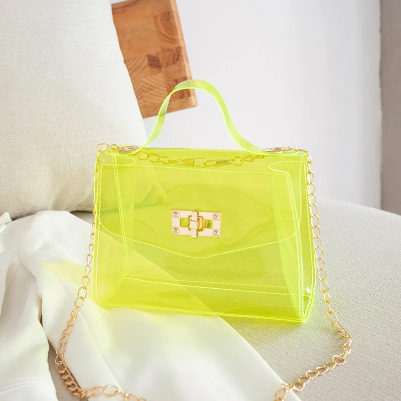 Unique Women's Korean Fashion Mini Transparent Shoulder Bags