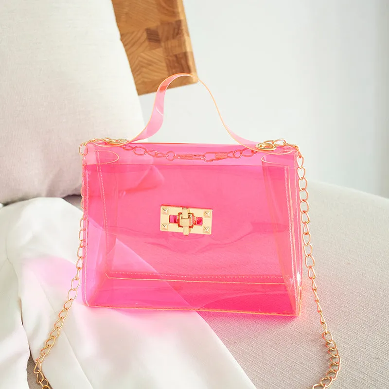 Unique Women's Korean Fashion Mini Transparent Shoulder Bags