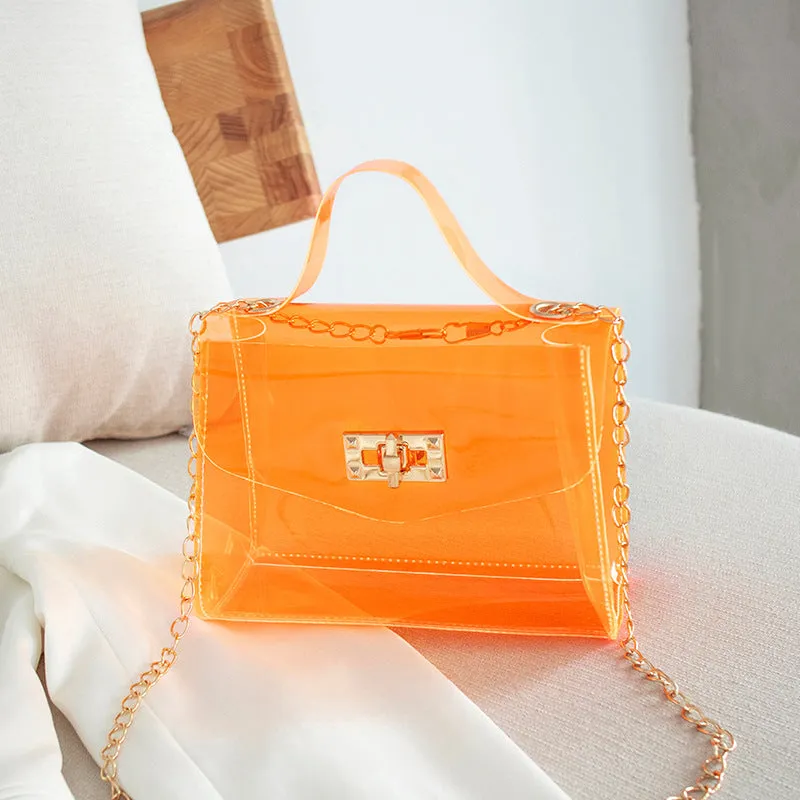 Unique Women's Korean Fashion Mini Transparent Shoulder Bags