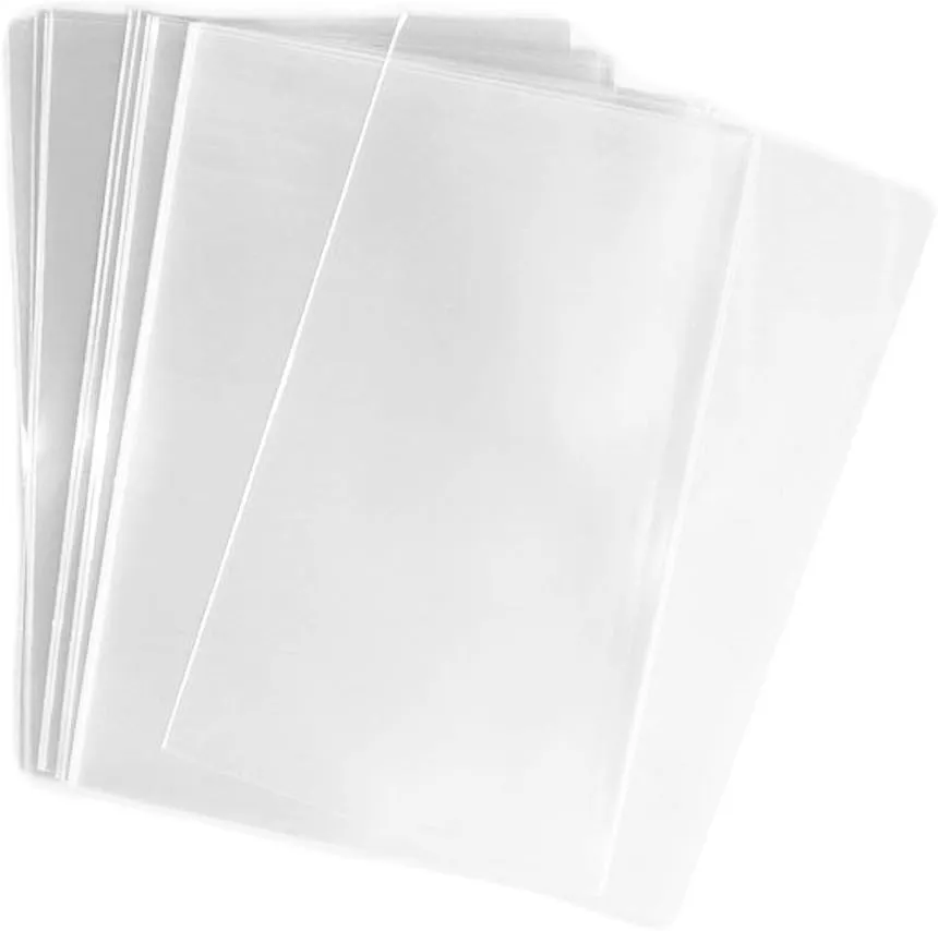 UNIQUEPACKING 500 Pcs 6x9 Inches (O) Clear Flat Cello Cellophane Bags Good for Bakery, Cookie, Candies