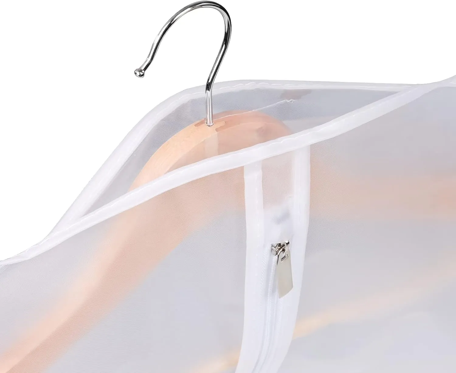 Univivi Clear Garment Bags for Hanging Clothes 60 inch Clear Dress Bags for Storage 6Pack Suit Cover for Long Gown Coat