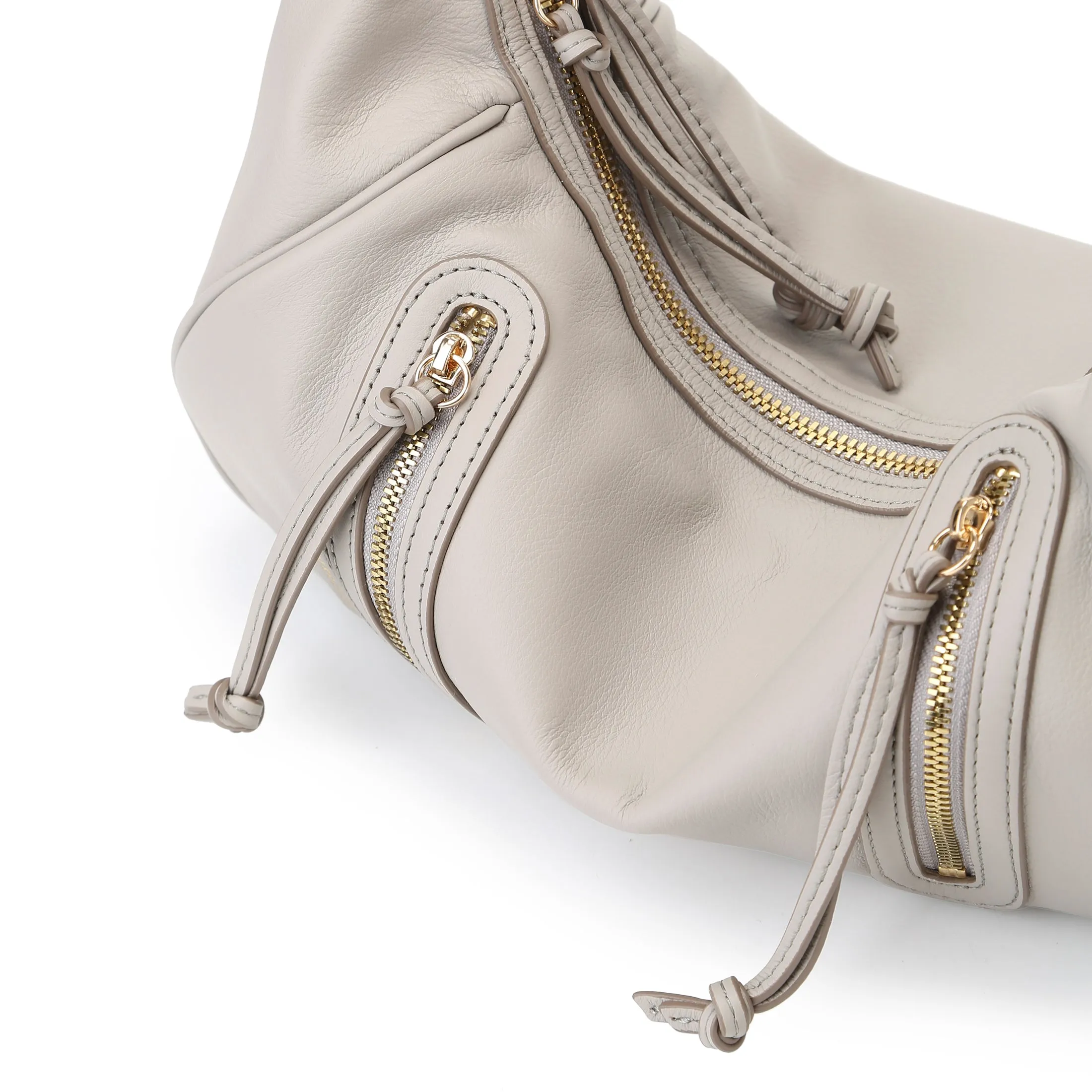 Ursula V11 2-Way Drape Petit Sac Hobo/Sac Bandoulière - Gris