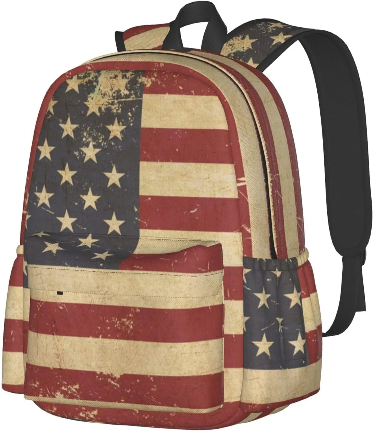 USA Flag Backpack Large Capacity Backpack Lightweight Double Shoulder Bag For Women Men Travel