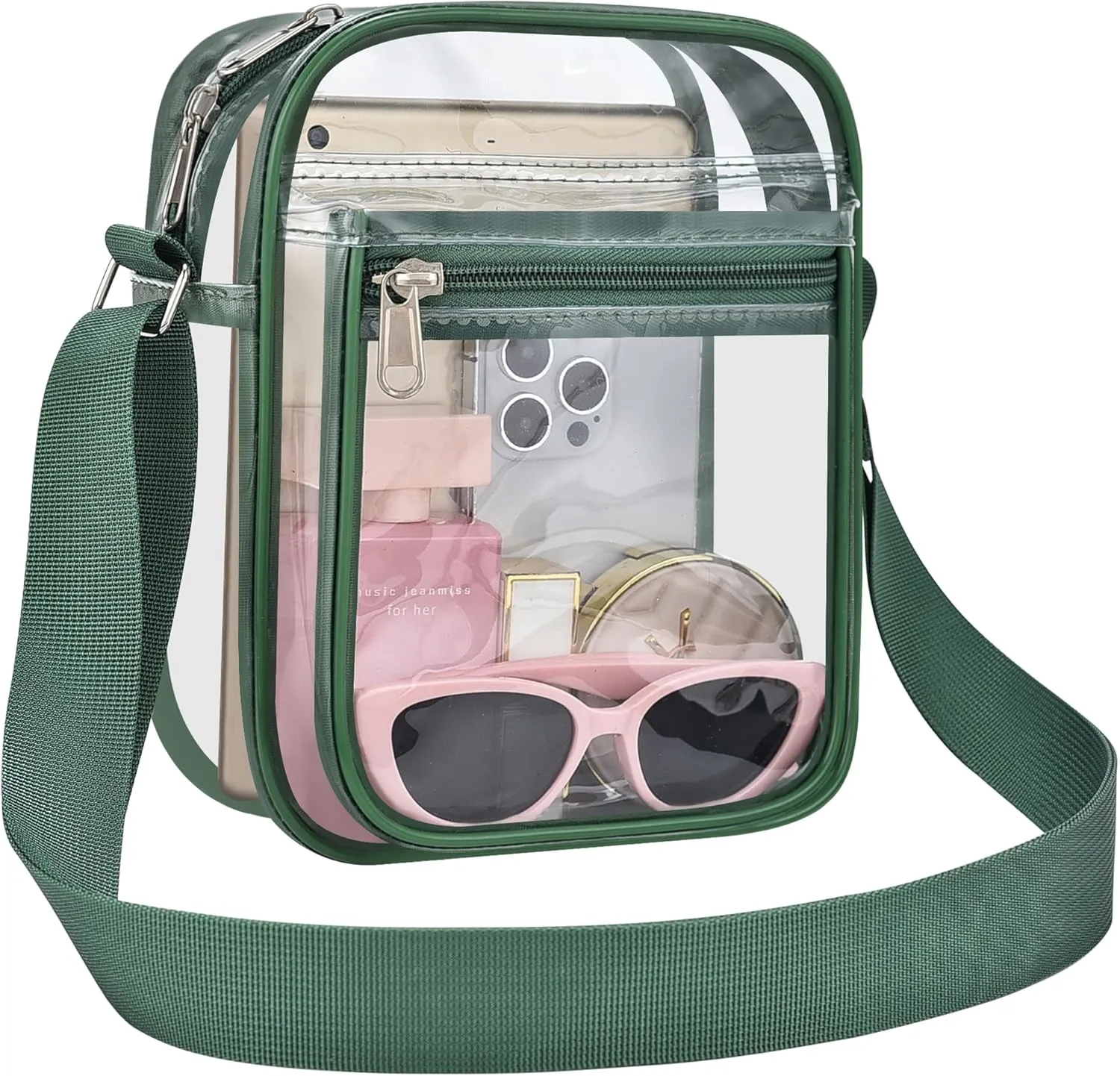 USPECLARE Clear Purse Bag for Stadium Events Clear Messenger Bag for Men and Women