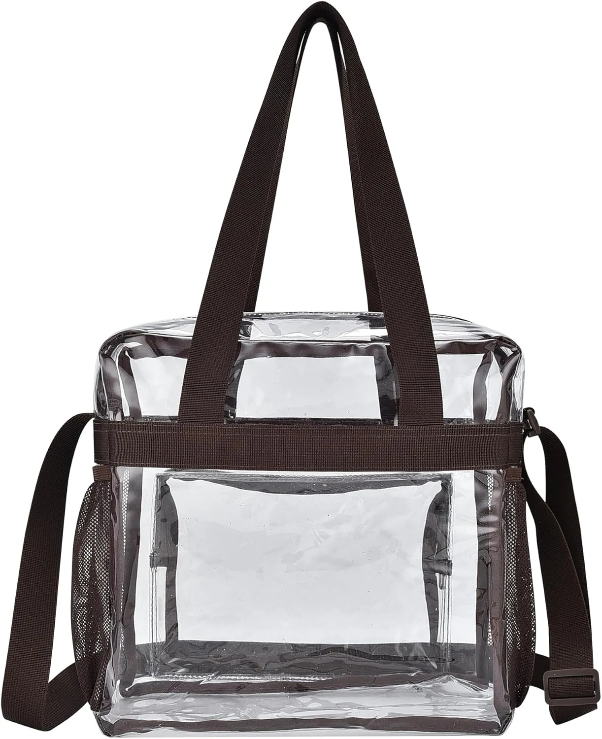 USPECLARE Clear Tote Stadium Approved, Security Travel & Gym Clear Bag for Work Sports Games Concerts