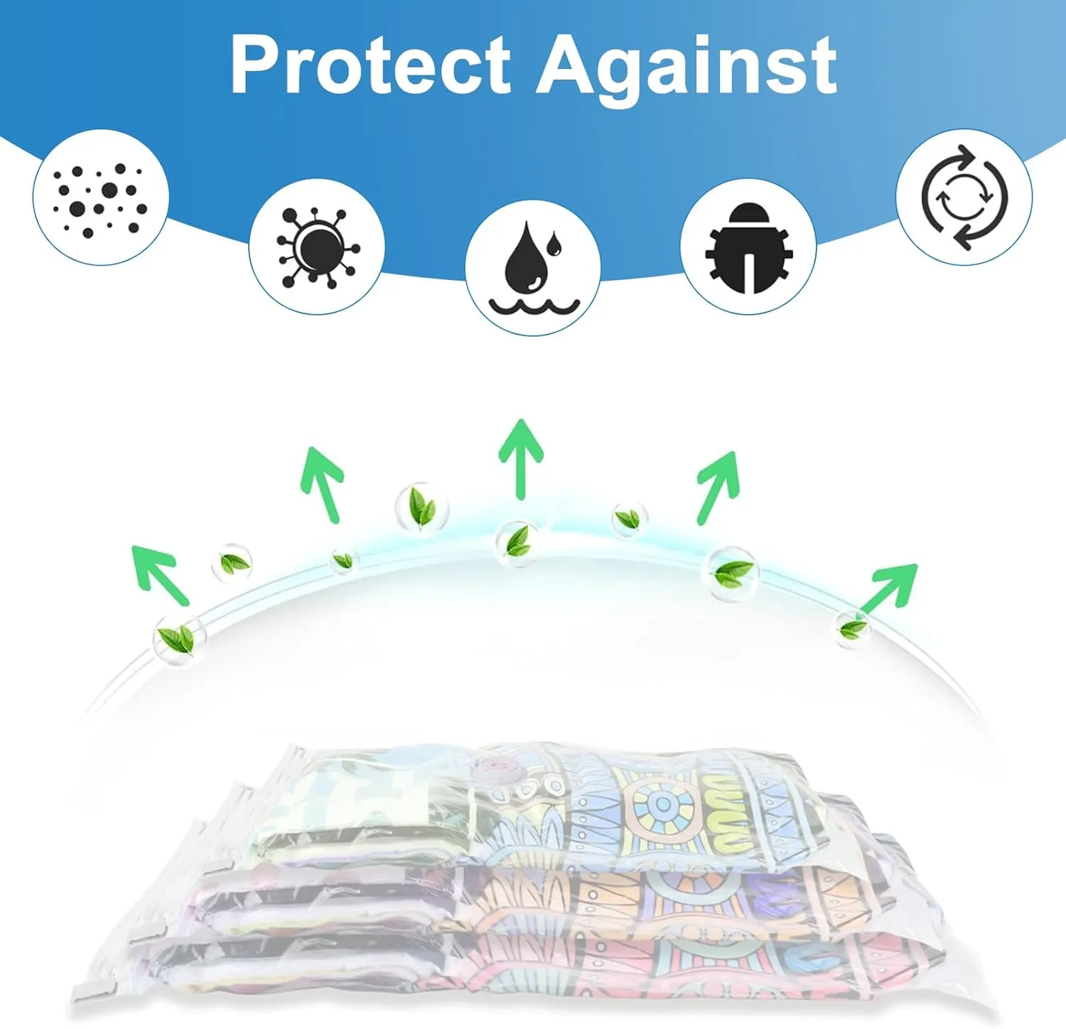Vacuum Seal Bags for Clothing Travel, 10 Pack Space Saver Vacuum Storage Bags with Electric Pump,Portable Compression Sealer for Clothes, Blankets, Bedding & Travel Essentials,Good for Luggage Packing