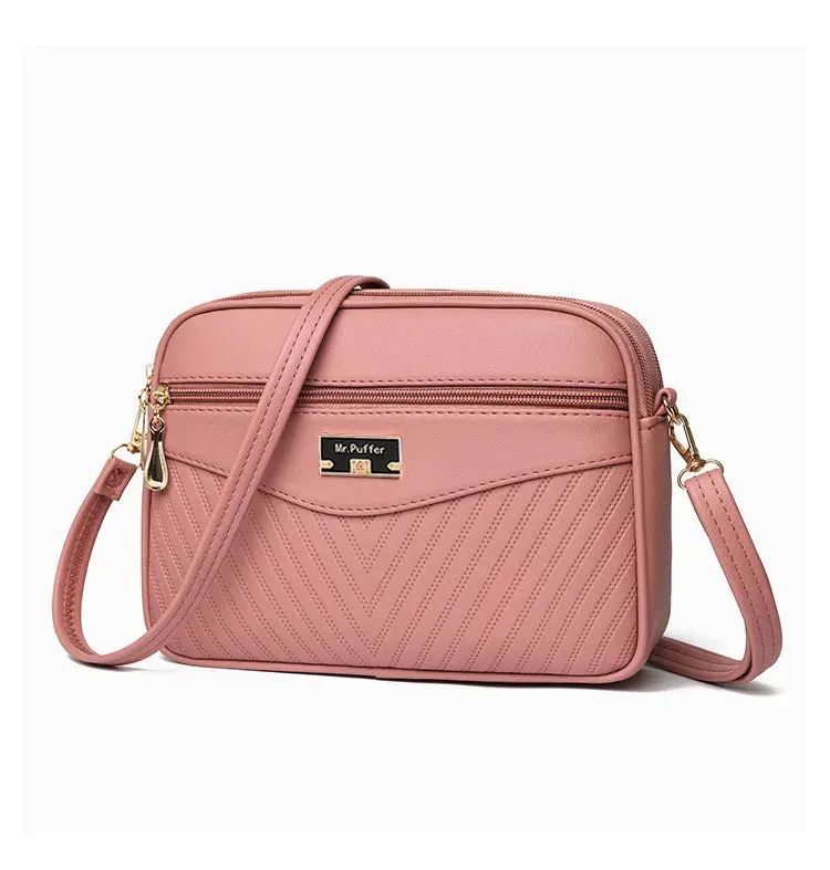 Veloria™ Soft Shell PU Messenger Bag