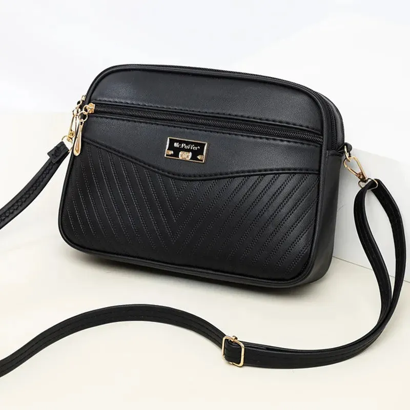 Veloria™ Soft Shell PU Messenger Bag