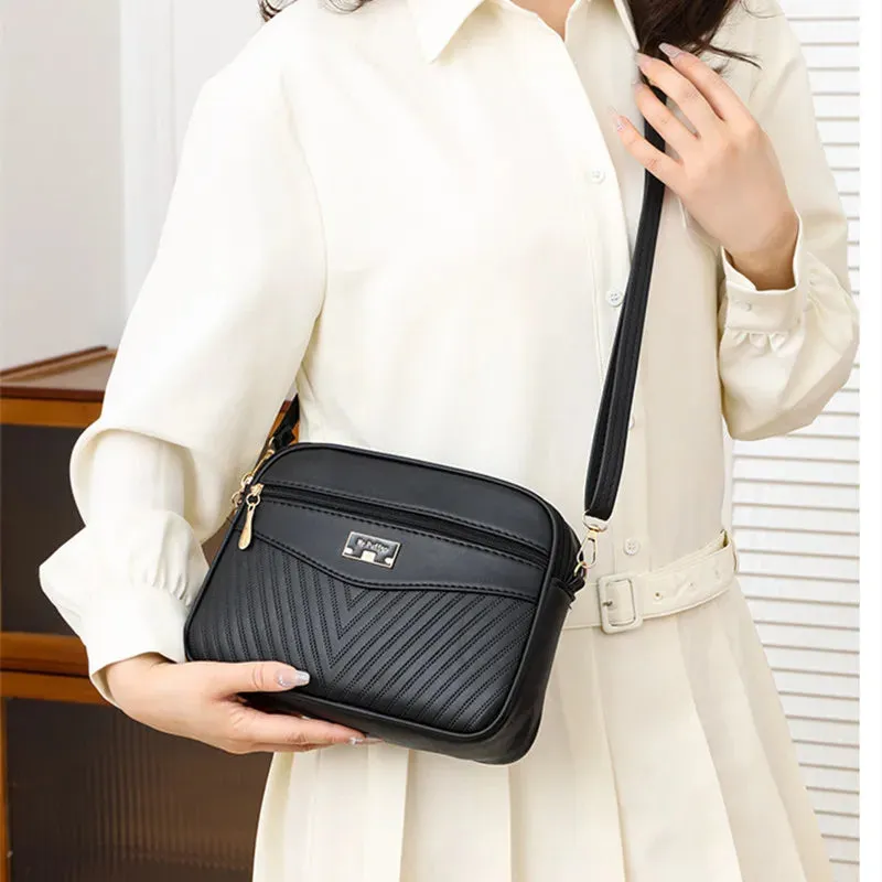 Veloria™ Soft Shell PU Messenger Bag