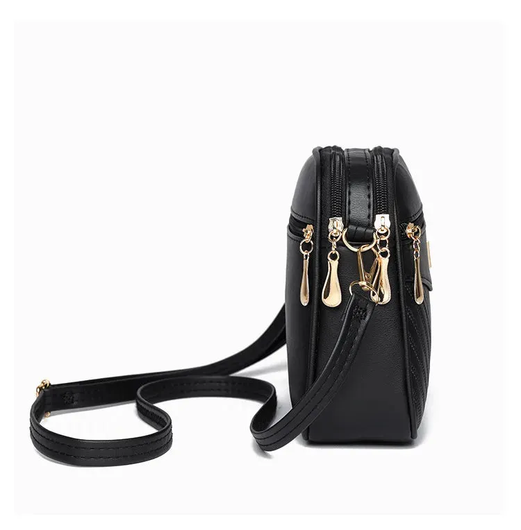 Veloria™ Soft Shell PU Messenger Bag