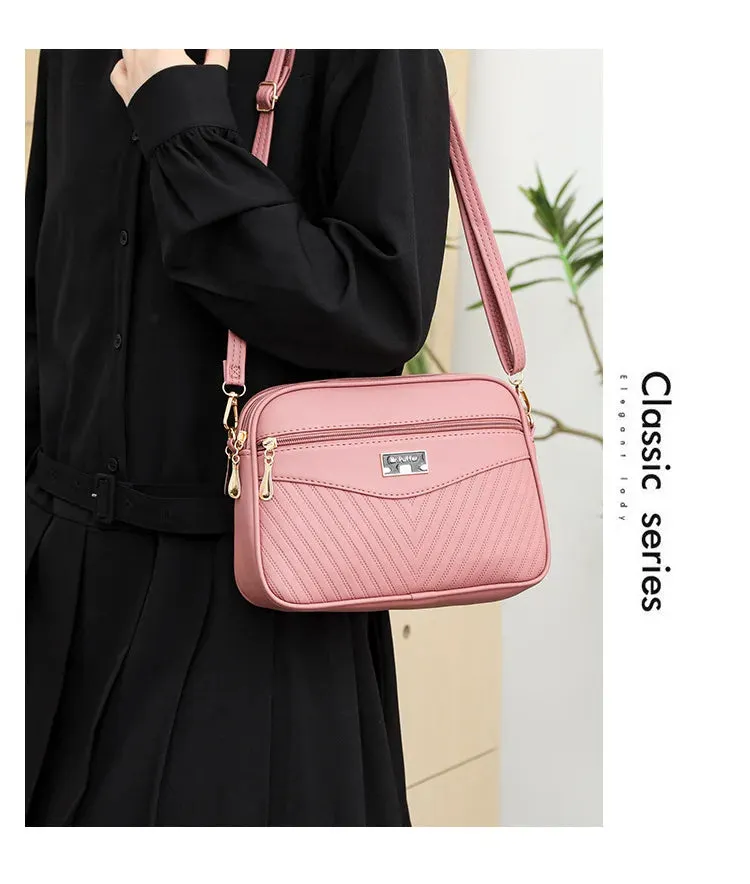 Veloria™ Soft Shell PU Messenger Bag