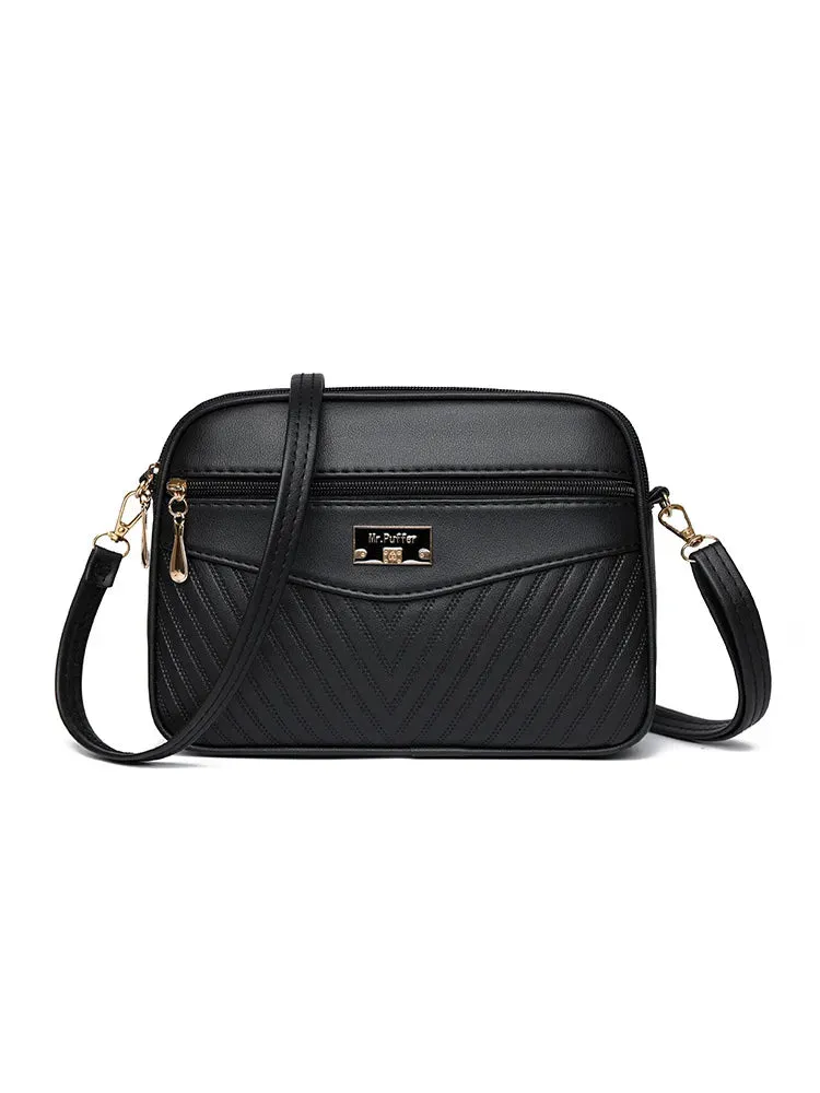 Veloria™ Soft Shell PU Messenger Bag