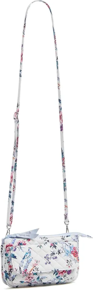 Vera Bradley Cotton Wallet Crossbody Purse with RFID Protection, Magnifique Floral