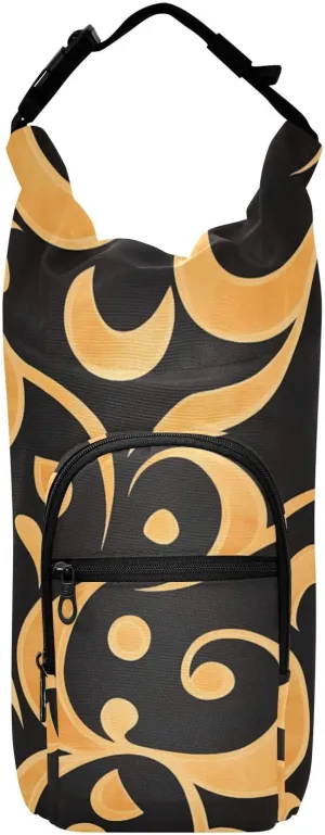 Versatile Insulated Water Bottle Bag, Fits 20oz-40oz Bottles, Lightweight & Adjustable for Commuting, Travel, Hiking & Outdoor Adventures, Reed Pattern (10)