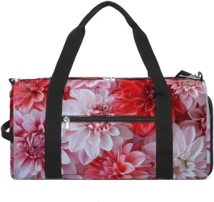 Vibrant Blooming Flowers Gym Bag Sport Gym Tote Bag Lightweight Duffle Bag Carry On Weekender Bags for Women Men