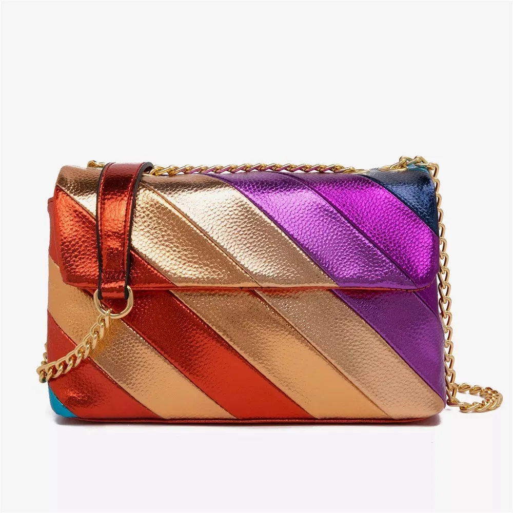 Vibrant Metallic Clutch Bag