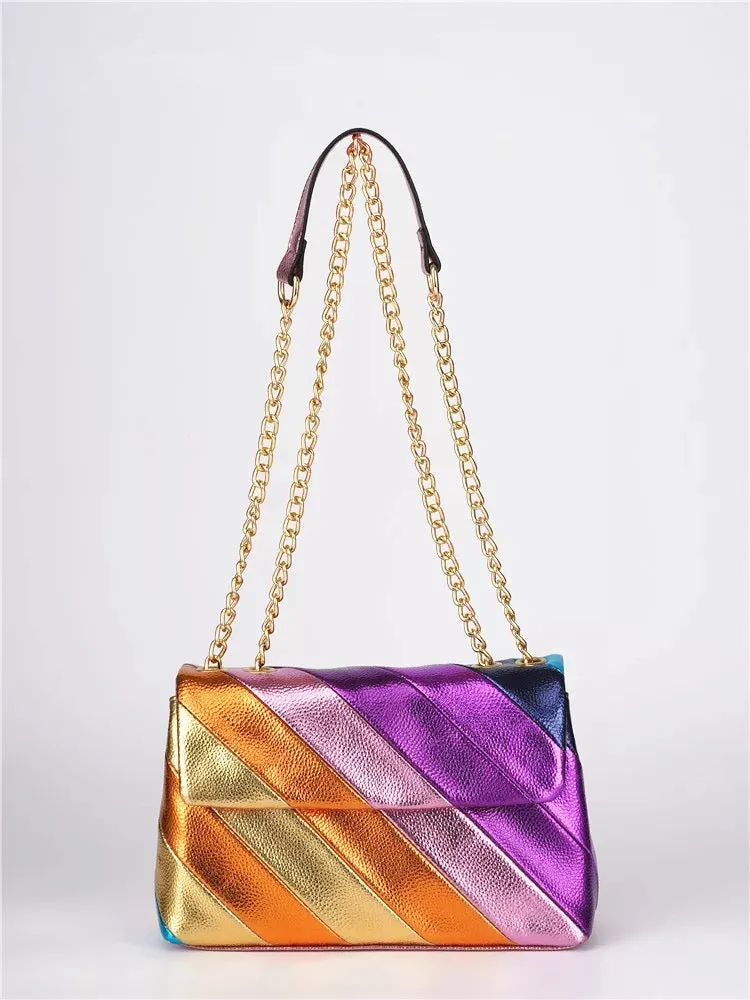 Vibrant Metallic Clutch Bag