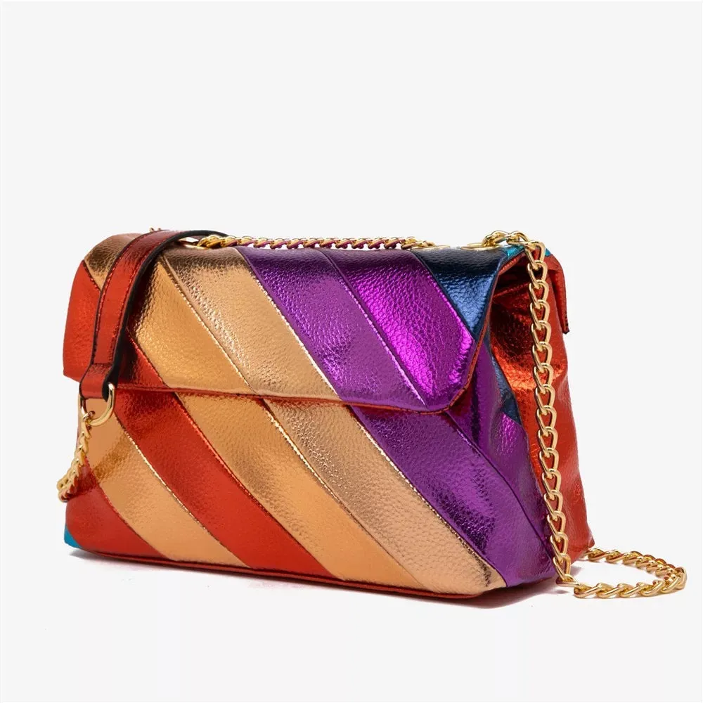Vibrant Metallic Clutch Bag