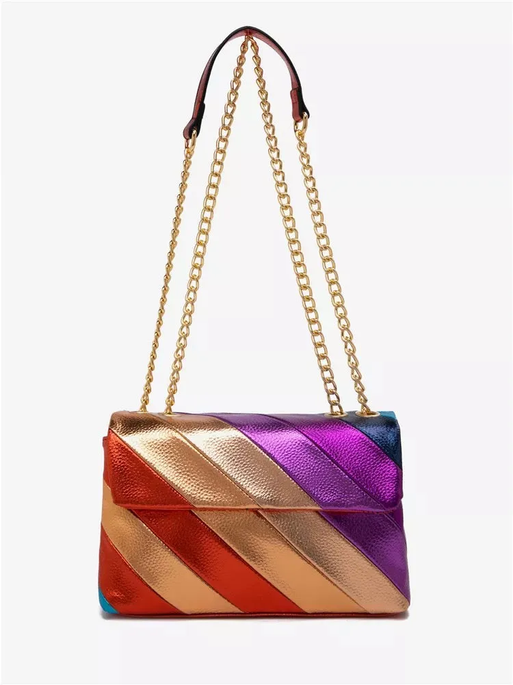 Vibrant Metallic Clutch Bag