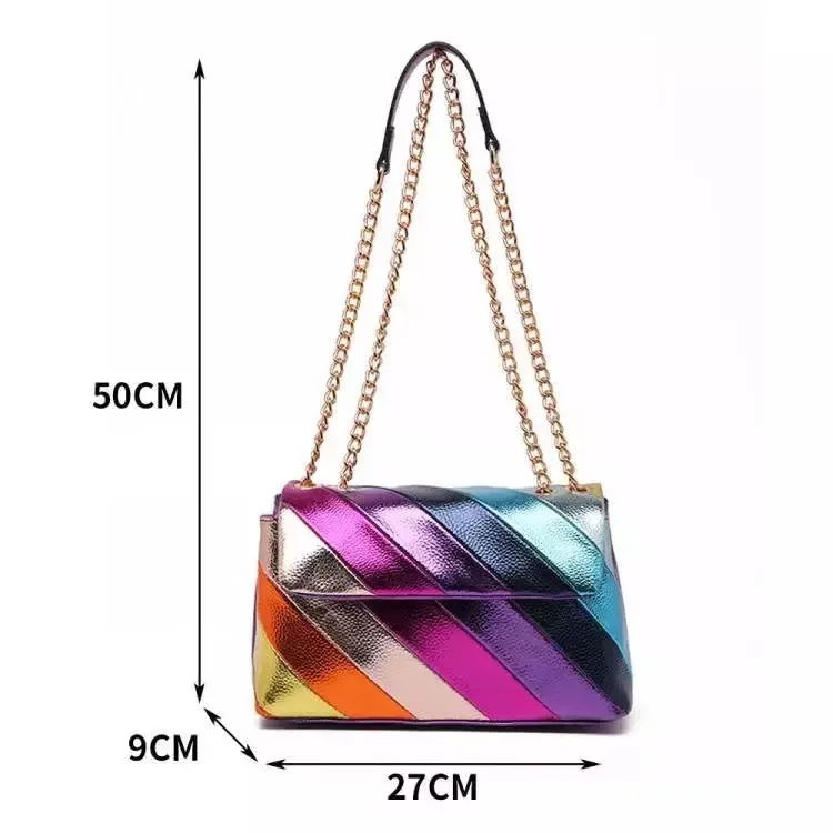 Vibrant Metallic Clutch Bag