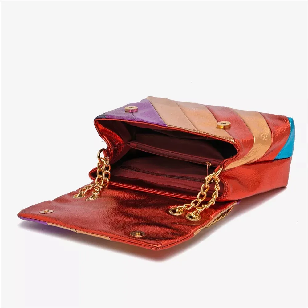Vibrant Metallic Clutch Bag